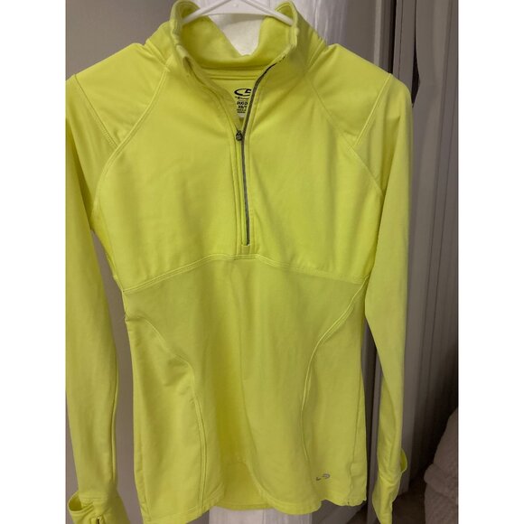 Champion XS Neon Yellow Duo Dry 1/4 Zip Pullover Athletic Running Jacket - Picture 3 of 16
